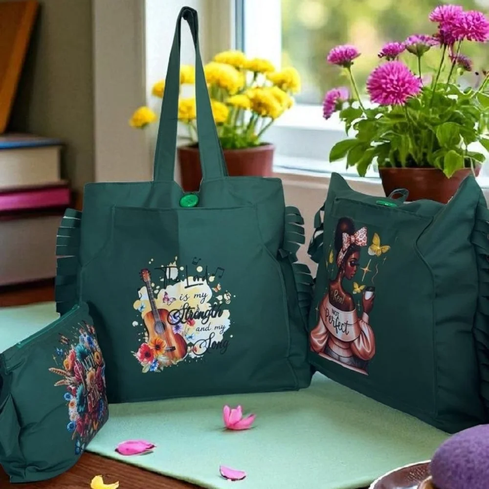 Emerald Green Canvas Tote Collection
